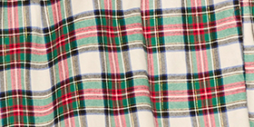 Lurex Square-Neck Smocked-Bodice Plaid Midi Dress