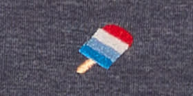 Dolman-Sleeve Embroidered Popsicles Tee