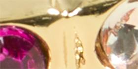 Pink Imitation Stone Hoop Earrings