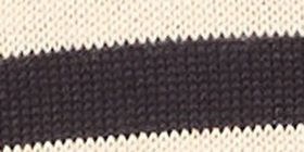Short-Sleeve Striped Polo Pullover Sweater